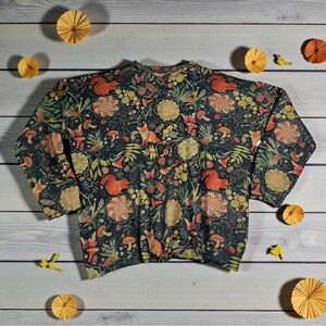Whimsical Thick Oversized Sweater Mushroom Woodland Cottagecore Fable